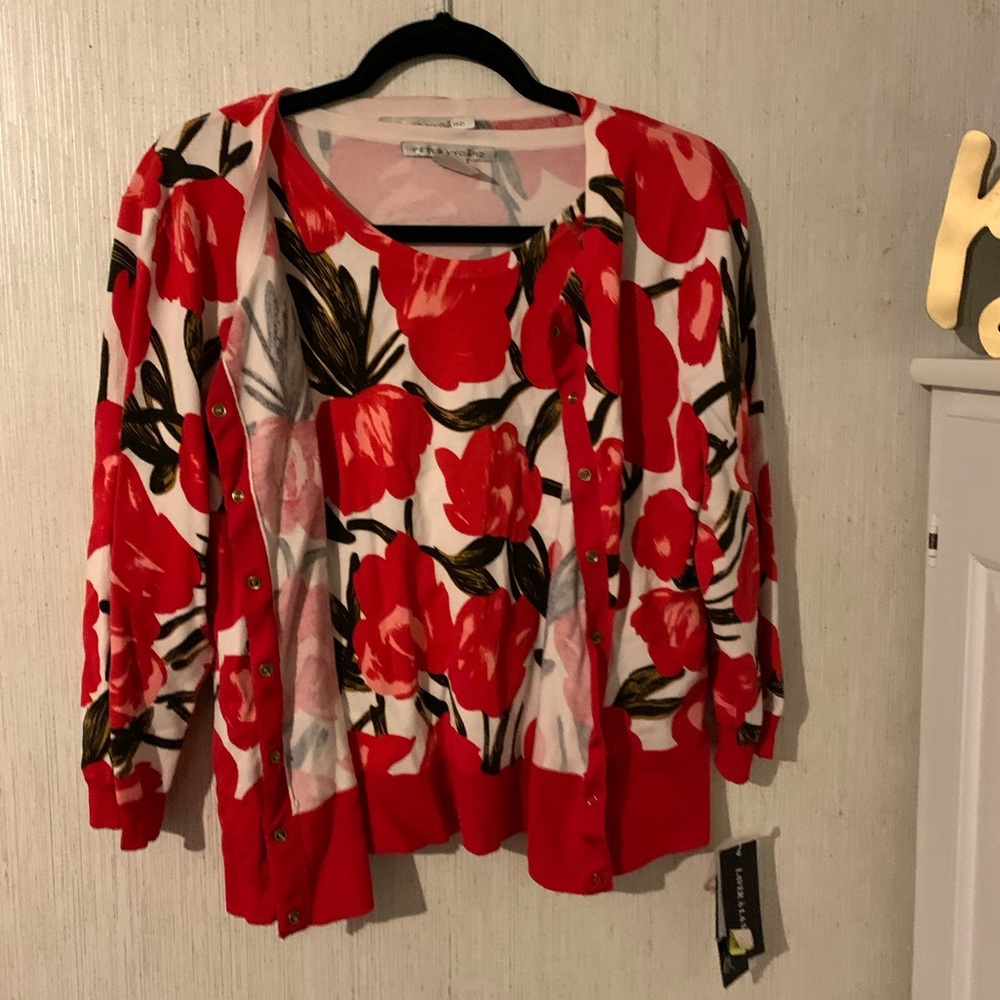 Cardigan and shirt